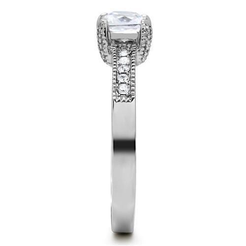 Vintage Engagement Rings TK199 Stainless Steel Ring with AAA Grade CZ