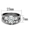 Vintage Engagement Rings TK1W001 Stainless Steel Ring with AAA Grade CZ