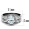 Vintage Engagement Rings TK1W163 Stainless Steel Ring with AAA Grade CZ