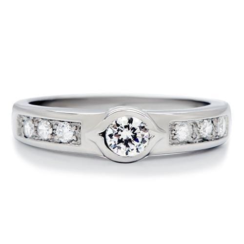 Vintage Engagement Rings TK200 Stainless Steel Ring with AAA Grade CZ