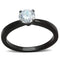 Vintage Engagement Rings TK2013 Black - Stainless Steel Ring with CZ