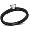 Vintage Engagement Rings TK2016 Black - Stainless Steel Ring with CZ