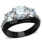 Vintage Engagement Rings TK2021 Two-Tone Black Stainless Steel Ring