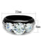Vintage Engagement Rings TK2021 Two-Tone Black Stainless Steel Ring