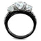 Vintage Engagement Rings TK2021 Two-Tone Black Stainless Steel Ring