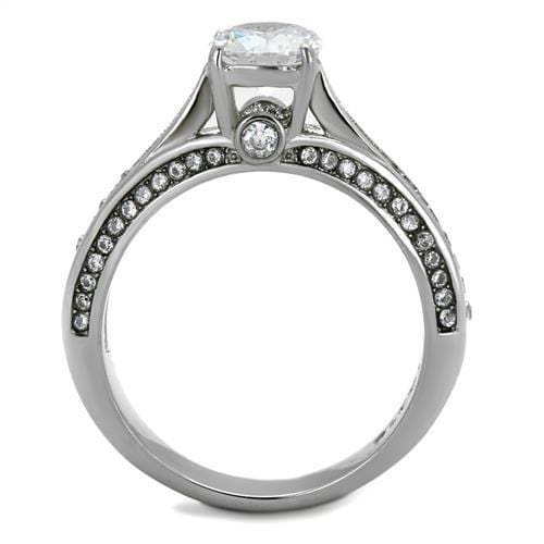 Vintage Engagement Rings TK2026 Stainless Steel Ring with AAA Grade CZ