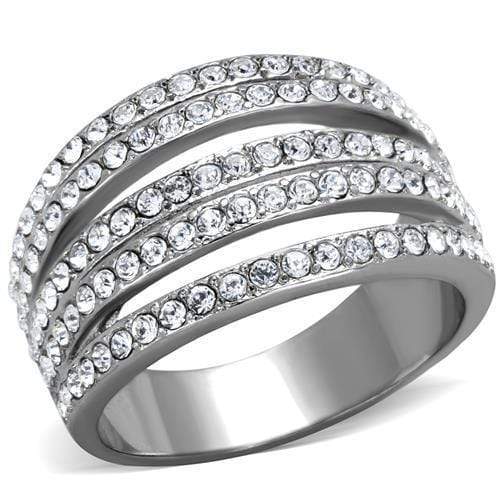 Vintage Engagement Rings TK2029 Stainless Steel Ring with Crystal