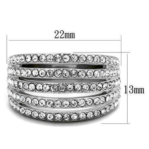 Vintage Engagement Rings TK2029 Stainless Steel Ring with Crystal