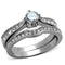 Vintage Engagement Rings TK2039 Stainless Steel Ring with AAA Grade CZ