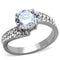 Vintage Engagement Rings TK2040 Stainless Steel Ring with AAA Grade CZ