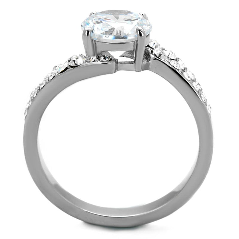 Vintage Engagement Rings TK2040 Stainless Steel Ring with AAA Grade CZ