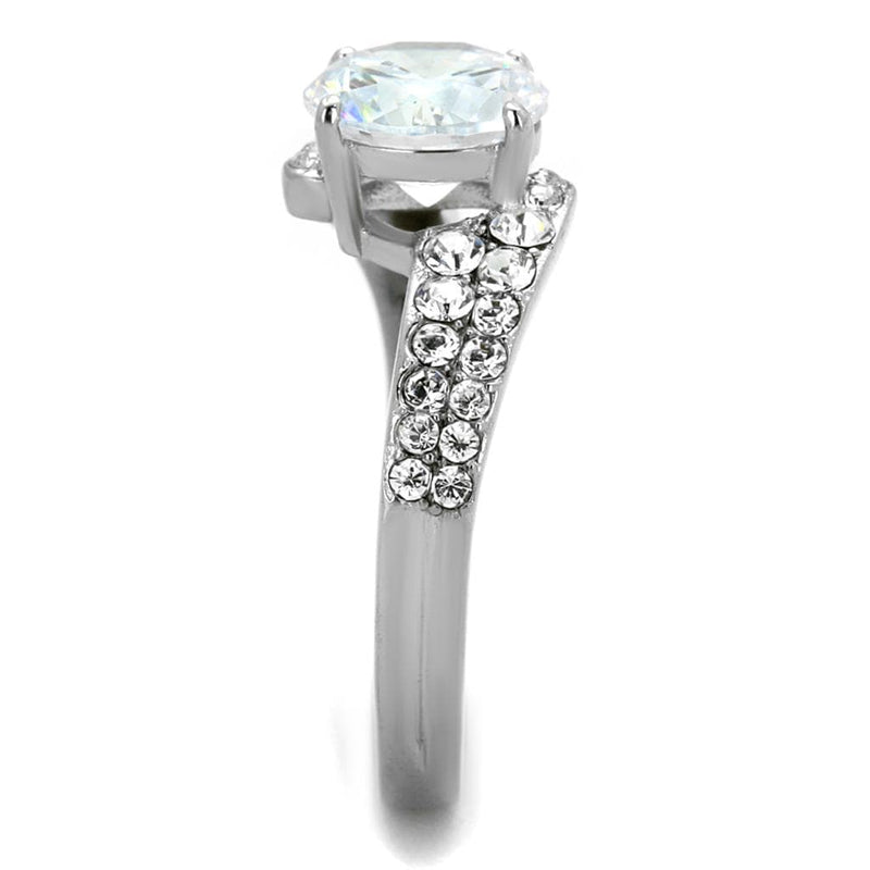 Vintage Engagement Rings TK2040 Stainless Steel Ring with AAA Grade CZ