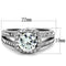 Vintage Engagement Rings TK2043 Stainless Steel Ring with AAA Grade CZ