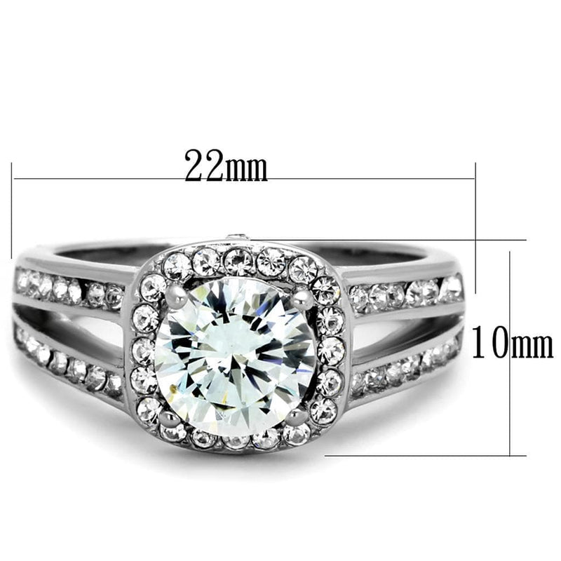 Vintage Engagement Rings TK2043 Stainless Steel Ring with AAA Grade CZ