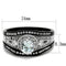 Vintage Engagement Rings TK2044 Two-Tone Black Stainless Steel Ring