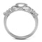 Silver Jewelry Rings Vintage Engagement Rings TK2094 Stainless Steel Ring with Crystal Alamode Fashion Jewelry Outlet