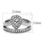 Silver Jewelry Rings Vintage Engagement Rings TK2095 Stainless Steel Ring with Crystal Alamode Fashion Jewelry Outlet