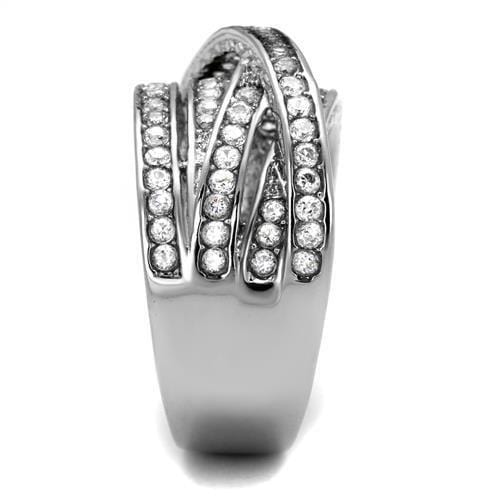 Silver Jewelry Rings Vintage Engagement Rings TK2096 Stainless Steel Ring with AAA Grade CZ Alamode Fashion Jewelry Outlet