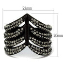 Vintage Engagement Rings TK2097 - Stainless Steel Ring with Crystal