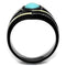 Silver Jewelry Rings Vintage Engagement Rings TK2099 Black - Stainless Steel Ring with Synthetic Alamode Fashion Jewelry Outlet