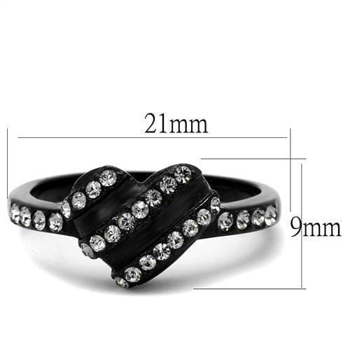 Vintage Engagement Rings TK2100 - Stainless Steel Ring with Crystal