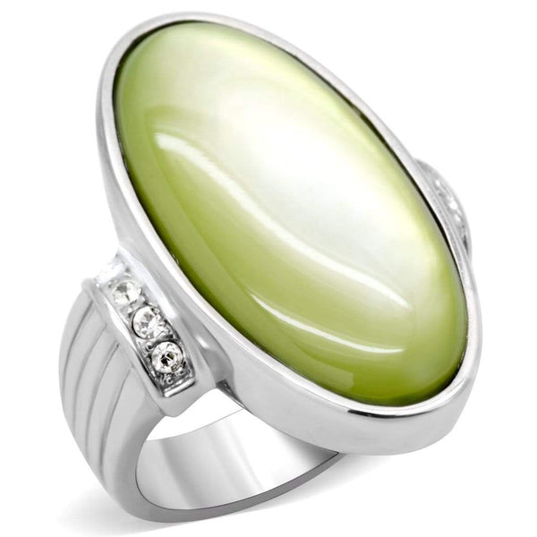 Vintage Engagement Rings TK211 Stainless Steel Ring with Precious Stone