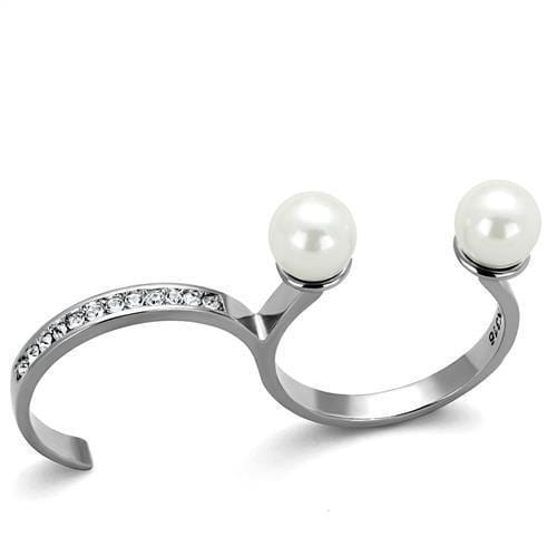 Vintage Engagement Rings TK2110 Stainless Steel Ring with Synthetic