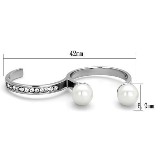 Silver Jewelry Rings Vintage Engagement Rings TK2110 Stainless Steel Ring with Synthetic Alamode Fashion Jewelry Outlet