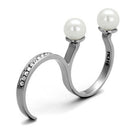 Vintage Engagement Rings TK2110 Stainless Steel Ring with Synthetic