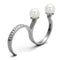 Vintage Engagement Rings TK2110 Stainless Steel Ring with Synthetic