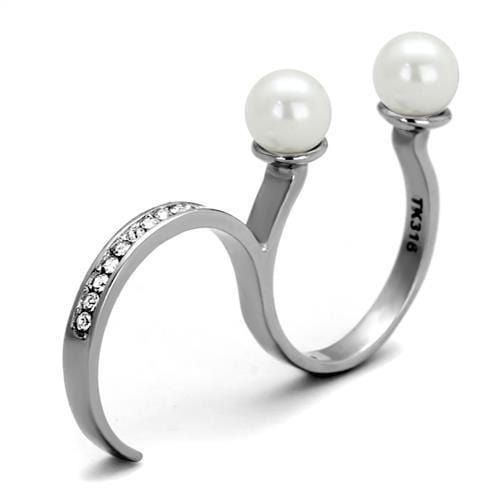 Vintage Engagement Rings TK2110 Stainless Steel Ring with Synthetic