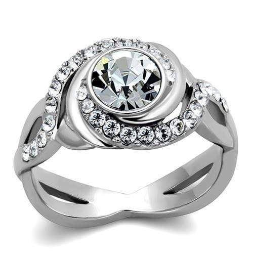 Vintage Engagement Rings TK2111 Stainless Steel Ring with Crystal