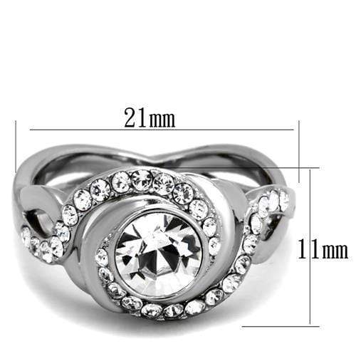 Vintage Engagement Rings TK2111 Stainless Steel Ring with Crystal