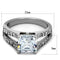 Vintage Engagement Rings TK2112 Stainless Steel Ring with AAA Grade CZ