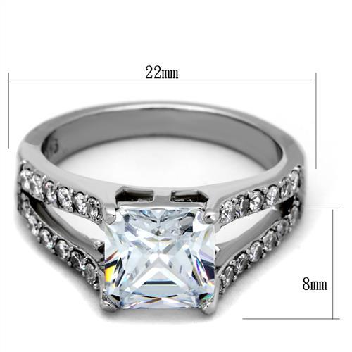 Vintage Engagement Rings TK2112 Stainless Steel Ring with AAA Grade CZ