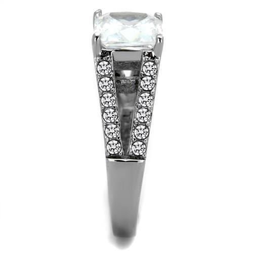 Silver Jewelry Rings Vintage Engagement Rings TK2112 Stainless Steel Ring with AAA Grade CZ Alamode Fashion Jewelry Outlet
