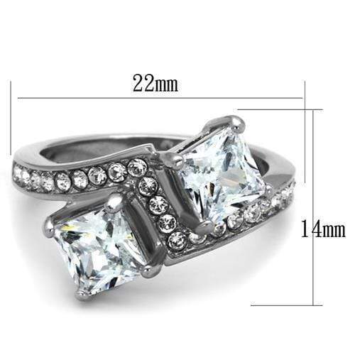 Vintage Engagement Rings TK2113 Stainless Steel Ring with AAA Grade CZ