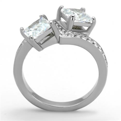 Vintage Engagement Rings TK2113 Stainless Steel Ring with AAA Grade CZ