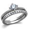 Vintage Engagement Rings TK2115 Stainless Steel Ring with AAA Grade CZ