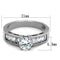 Vintage Engagement Rings TK2117 Stainless Steel Ring with AAA Grade CZ