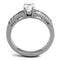 Vintage Engagement Rings TK2117 Stainless Steel Ring with AAA Grade CZ