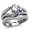Vintage Engagement Rings TK2118 Stainless Steel Ring with AAA Grade CZ