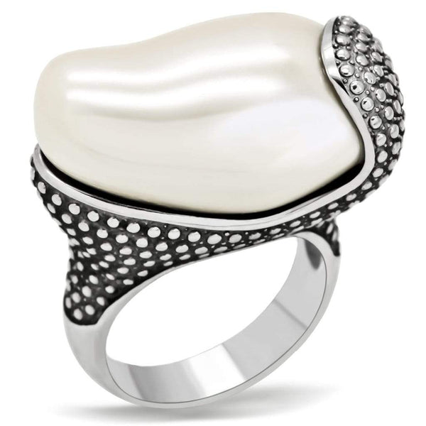 Vintage Engagement Rings TK212 Stainless Steel Ring with Synthetic