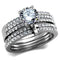 Vintage Engagement Rings TK2120 Stainless Steel Ring with AAA Grade CZ