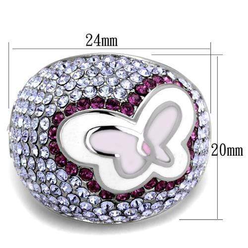 Vintage Engagement Rings TK2125 Stainless Steel Ring with Top Grade Crystal