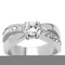 Vintage Engagement Rings TK214 Stainless Steel Ring with AAA Grade CZ