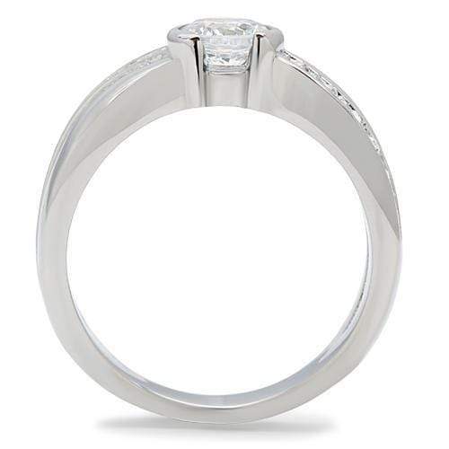 Vintage Engagement Rings TK214 Stainless Steel Ring with AAA Grade CZ