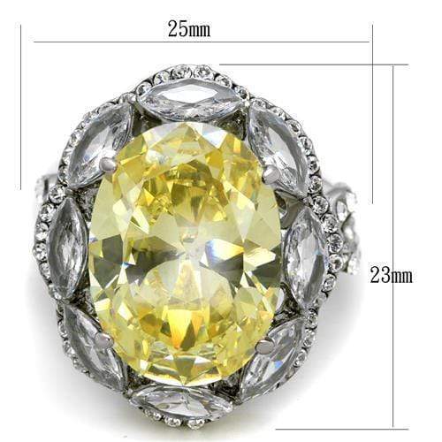 Vintage Engagement Rings TK2162 Stainless Steel Ring & CZ
