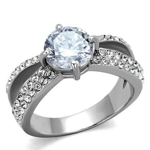 Vintage Engagement Rings TK2165 Stainless Steel Ring with AAA Grade CZ