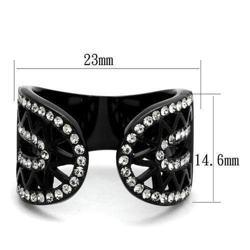 Vintage Engagement Rings TK2166 - Stainless Steel Ring with Crystal
